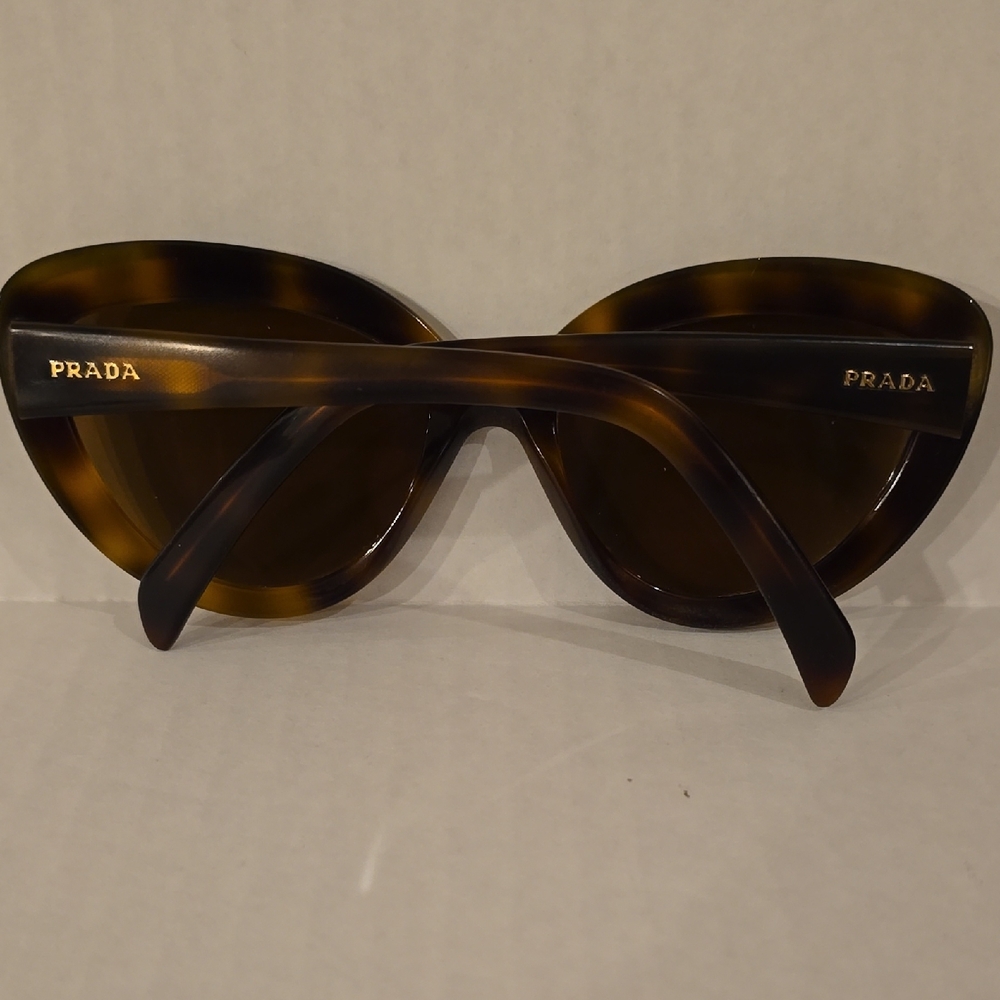 Prada Brown Cat-Eye Sunglasses - Model number (SPR 08R). Prescription Lens - Picture 2 of 6